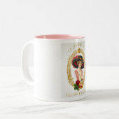 ヴィンテージ フランスの ツートーンマグカップ (正面左)