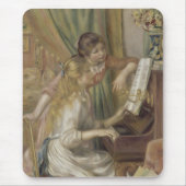 ヴィンテージ フランス印象派 ピアノ少女アート マウスパッド (正面)