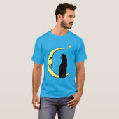 ヴィンテージ フランス 月の男と猫 Tシャツ (正面フル)