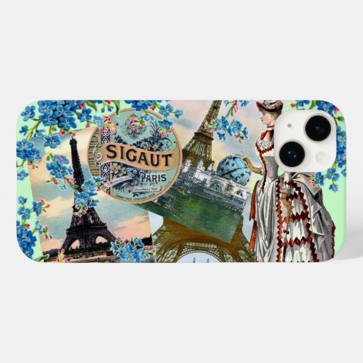ヴィンテージ フランス Case-Mate iPhoneケース (裏面 (横))