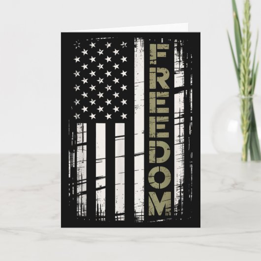 ヴィンテージ フリーダム アメリカ国旗 カード (正面)
