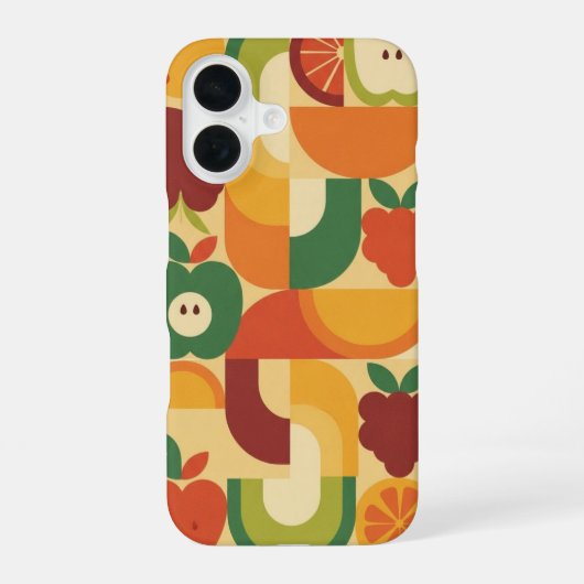 ヴィンテージ フルーツ カーブ iPhone 16ケース (裏面)