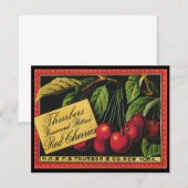 ヴィンテージ フルーツ クリート ラベル アート, サーバー チェリー (正面/裏面)