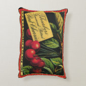 ヴィンテージ フルーツ クリート ラベル アート, サーバー チェリー アクセントクッション (裏面(縦))