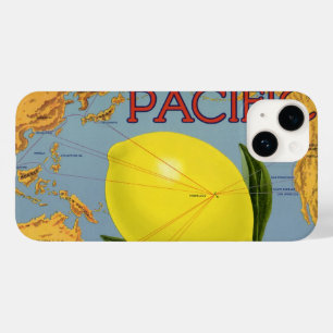 ヴィンテージ フルーツ クリート ラベル アート パシフィック レモン シトラス Case-Mate iPhone 14ケース