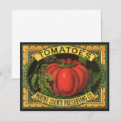 ヴィンテージ フルーツ クレイト ラベル アート、ウェイン郡のトマト (正面/裏面)