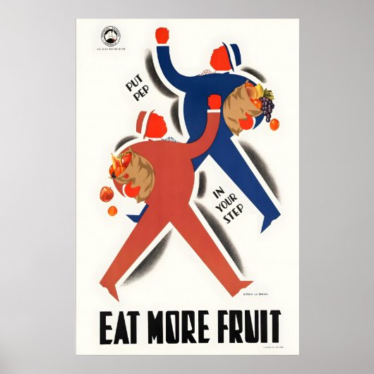 ヴィンテージ フルーツ ポスター Eat More Fruit (正面)