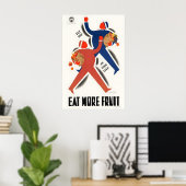 ヴィンテージ フルーツ ポスター Eat More Fruit (ホームオフィス)