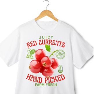 ヴィンテージ フルーツ ラベル レッドカラント Tシャツ