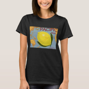 ヴィンテージ フルーツ 梱包 ラベル アート パシフィック レモン 柑橘類 Tシャツ