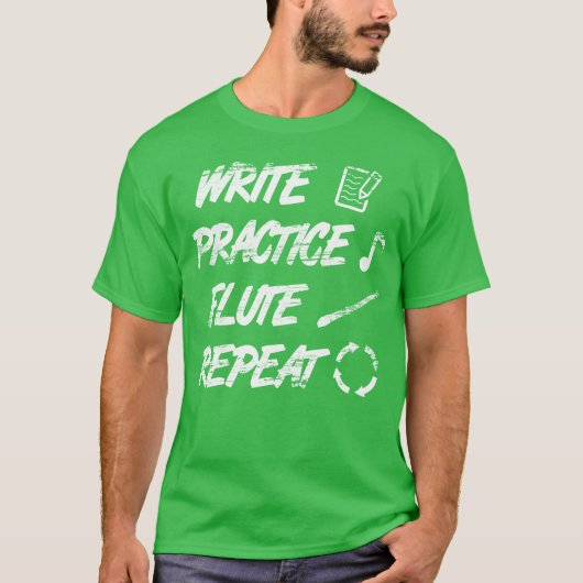 ヴィンテージ フルートの名言 Tシャツ (正面)