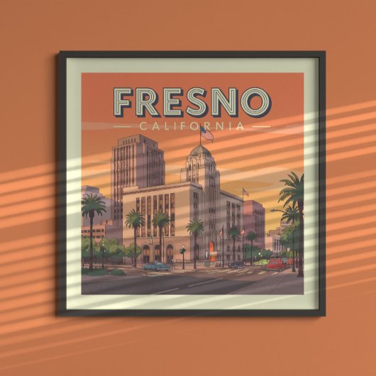 ヴィンテージ フレスノ カリフォルニア ポスター