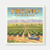 ヴィンテージ フレスノ カリフォルニア マグネット (正面)