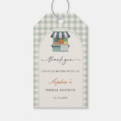 ヴィンテージ フレッシュ オフ ザ マーケット ギンガム ブライダル シャワー ギフトタグ (正面)