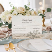 ヴィンテージ フレンチカントリー トワール 風景 結婚式 出欠カード