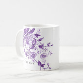 ヴィンテージ フレンチ トワール フラワーブライダルシャワー アドバイス コーヒーマグカップ (正面左)