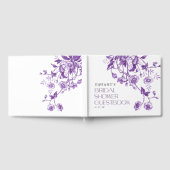 ヴィンテージ フレンチ トワール フラワーブライダルシャワー レシピ ゲストブック (全面)