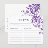 ヴィンテージ フレンチ トワール フローラル ブライダル シャワー レシピ (正面/裏面)