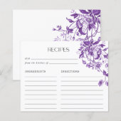 ヴィンテージ フレンチ トワール フローラル ブライダル シャワー レシピ (正面/裏面)