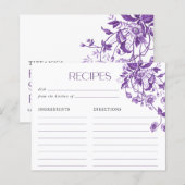 ヴィンテージ フレンチ トワール フローラル ブライダル シャワー レシピ (正面/裏面)