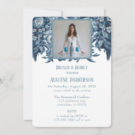 ヴィンテージ フレンチ トワール フローラル ブランシュ アンド バブル 招待状