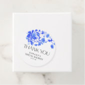 ヴィンテージ フレンチ トワール ブルー フローラル ブライズシャワー フェイバータグ (インサイチュ)