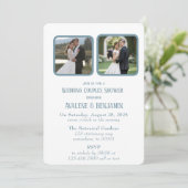 ヴィンテージ フレンチ トワール 花のウェディング シャワー フォト 招待状 (スタンド正面)