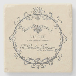 ヴィンテージ フレンチ ラベル ストーンコースター