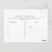 ヴィンテージ フレンチ ローズ ビー ボーダー ブランク ポストカード (裏面)