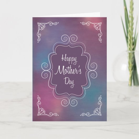 ヴィンテージ・フレームと母の日 カード (正面)