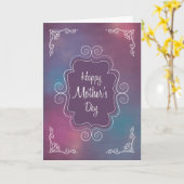 ヴィンテージ・フレームと母の日 カード (黄色い花)