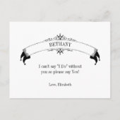 ヴィンテージ フレームのフラワーガール カード (裏面)