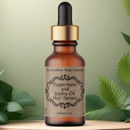 ヴィンテージ フレーム クラフト紙 ドロッパー ボトル ラベル