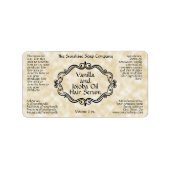 ヴィンテージ フレーム タン パーチメント ドロッパー ボトル ラベル (正面)