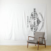 ヴィンテージ フレーム ブライダル シャワー フォト バックドロップ タペストリー (インサイチュ(横))