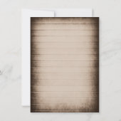 ヴィンテージ フレーム ラスティック ウッド ウェディング 招待状 (裏面)