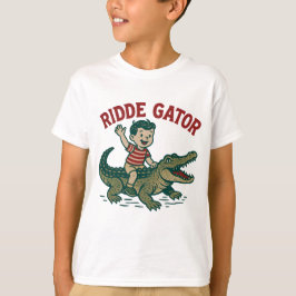 ヴィンテージ フロリダ キッチュ Ridde Gator | レトロ キッズ Tシャツ