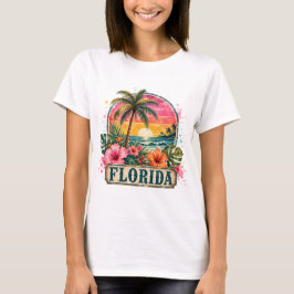 ヴィンテージ フロリダ ビーチ PNG サンシャイン ステート デザイン Tシャツ