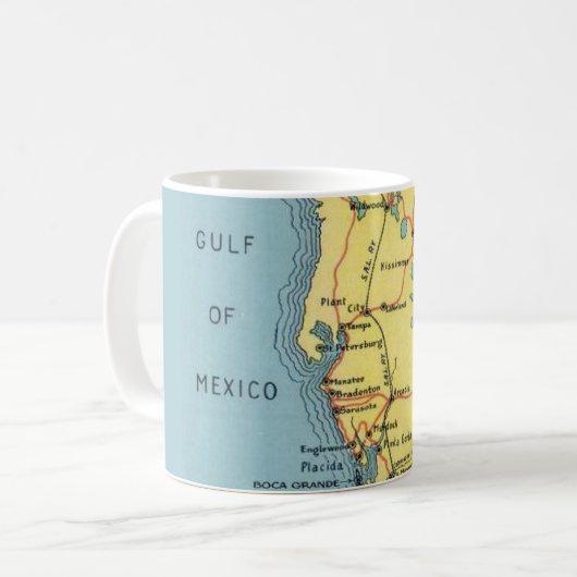 ヴィンテージ フロリダ メキシコ湾 コーヒーマグカップ (正面左)