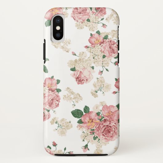 ヴィンテージ フローラル模様 Case-Mate iPhoneケース (裏面)