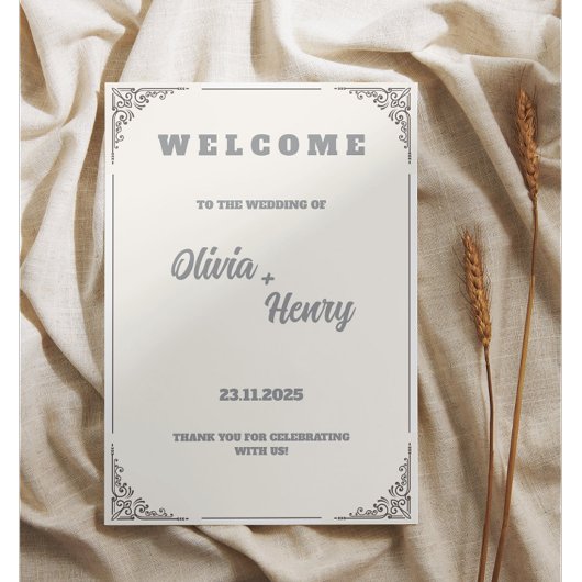 ヴィンテージ フローラル ウェディング 招待状 - エレガント ロマンティック