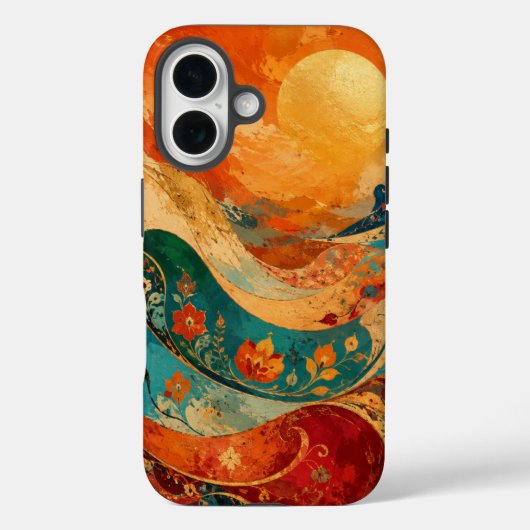 ヴィンテージ フローラル ウェーブ フォンケース Case-Mate iPhoneケース (裏面)