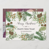 ヴィンテージ フローラル パイン シーズンカード (正面/裏面)