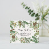 ヴィンテージ フローラル パイン シーズンポストカード (スタンド正面)