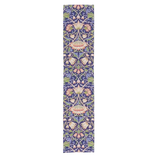 ヴィンテージ・フローラル・パターン、ウィリアム・モリス ショートテーブルランナー (正面)