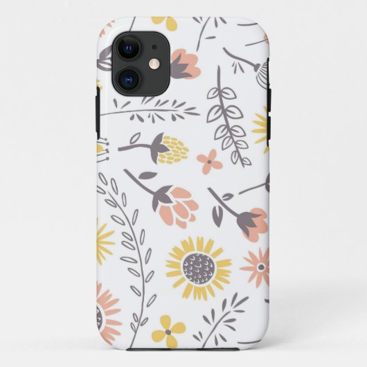 ヴィンテージ フローラル パターン  Case-Mate iPhoneケース (裏面)