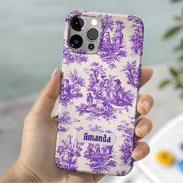 ヴィンテージ フローラル パープルトワルドジュイ モノグラム Case-Mate iPhone 14ケース