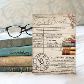 ヴィンテージ フローラル ブックス & ブランシュ ブライズシャワー 招待状