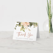 ヴィンテージ フローラル 牡丹 | エレガントな ブライダルシャワー サンキューカード (正面)