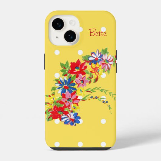 ヴィンテージ フローラル i iPhoneケース (裏面)